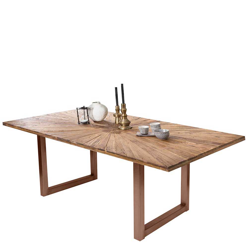 Esstisch aus massivem Recyclingholz Teak - Detroit