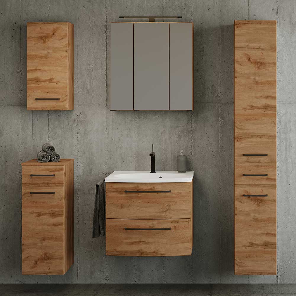 Bad Spiegelschrank in Wildeiche Holznachbildung - Arazony