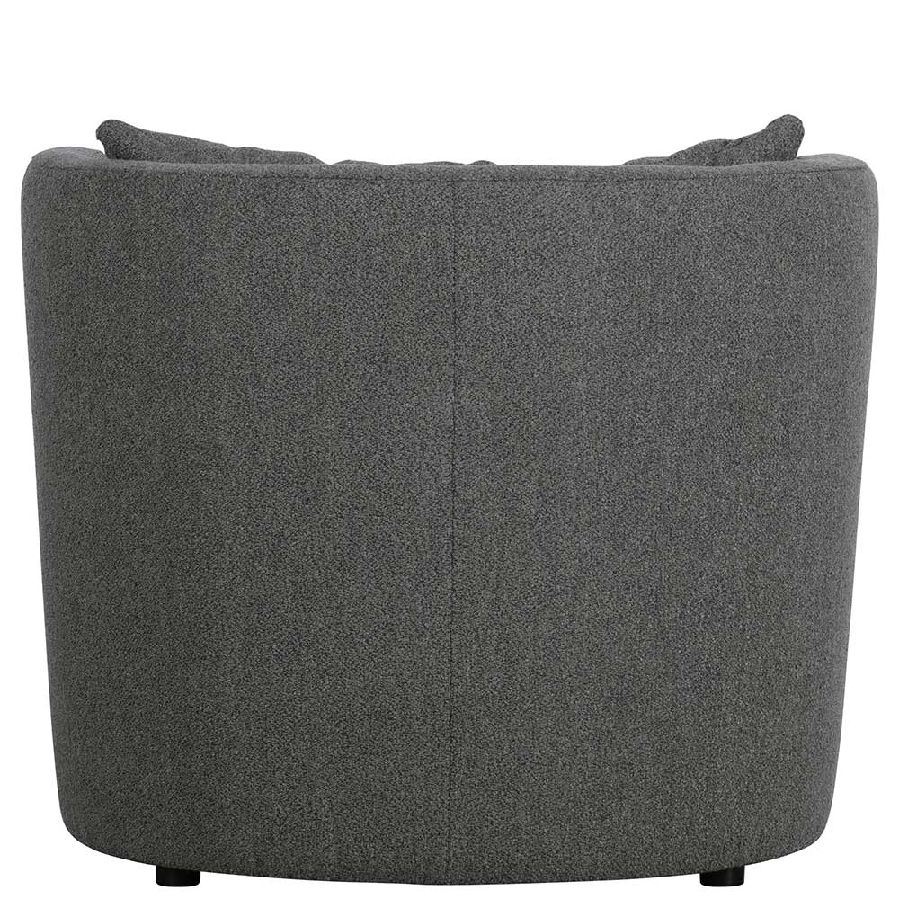 Grauer Buklee Sessel mit 45 cm Sitzhöhe - Frosic