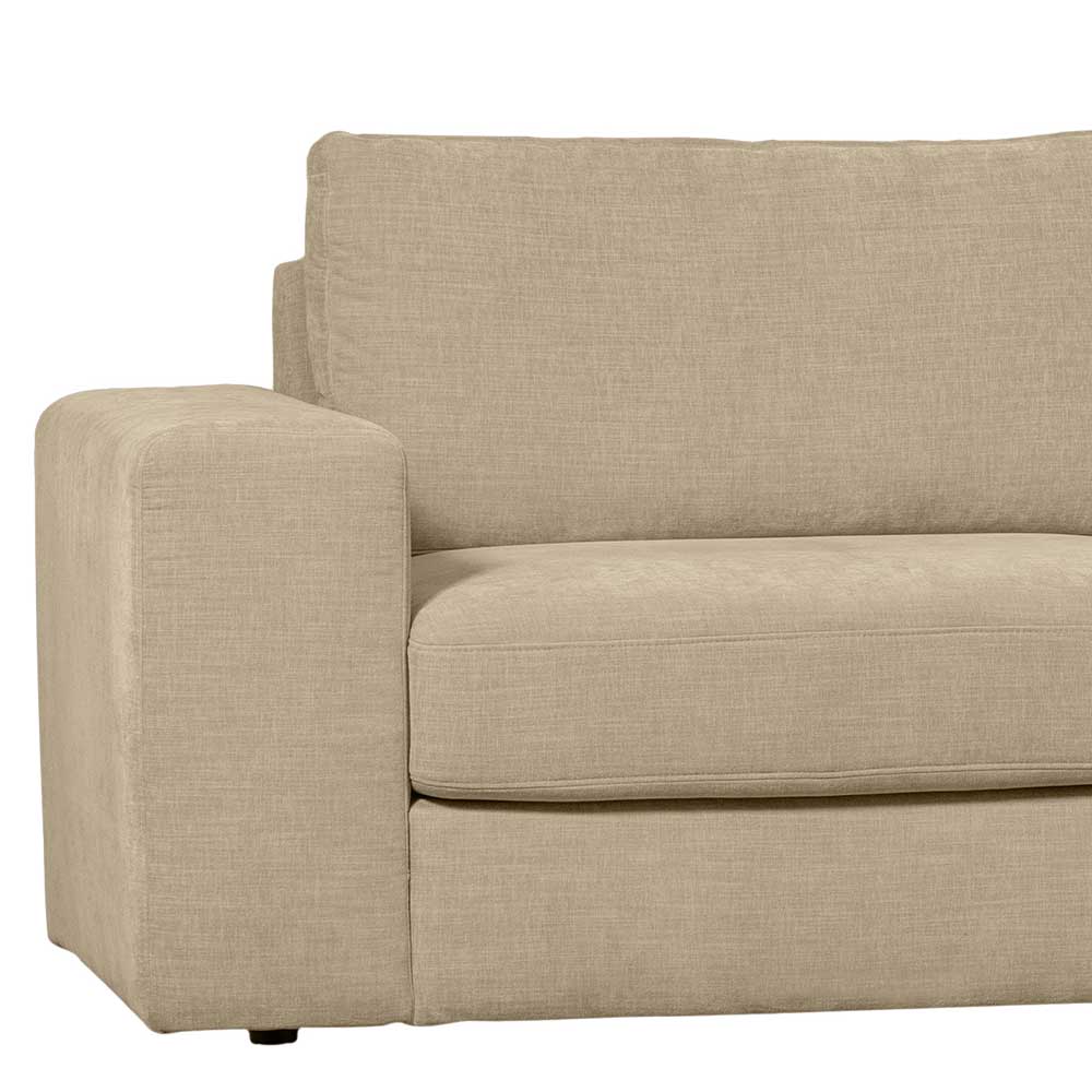 Polsterecke in Beige Stoffbezug - Nikolas