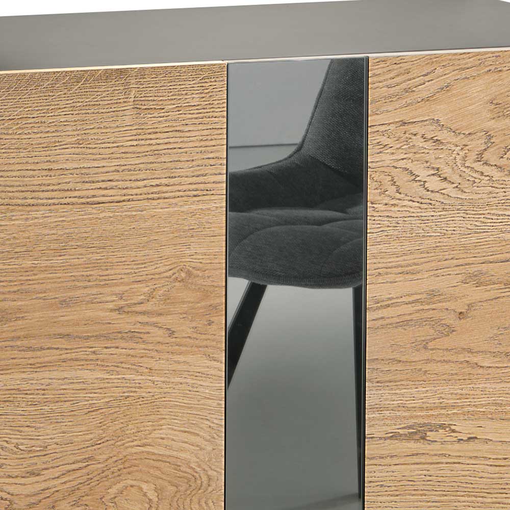 Sideboard mit Spiegeleinsätzen in Rauchgrau - Sisabel