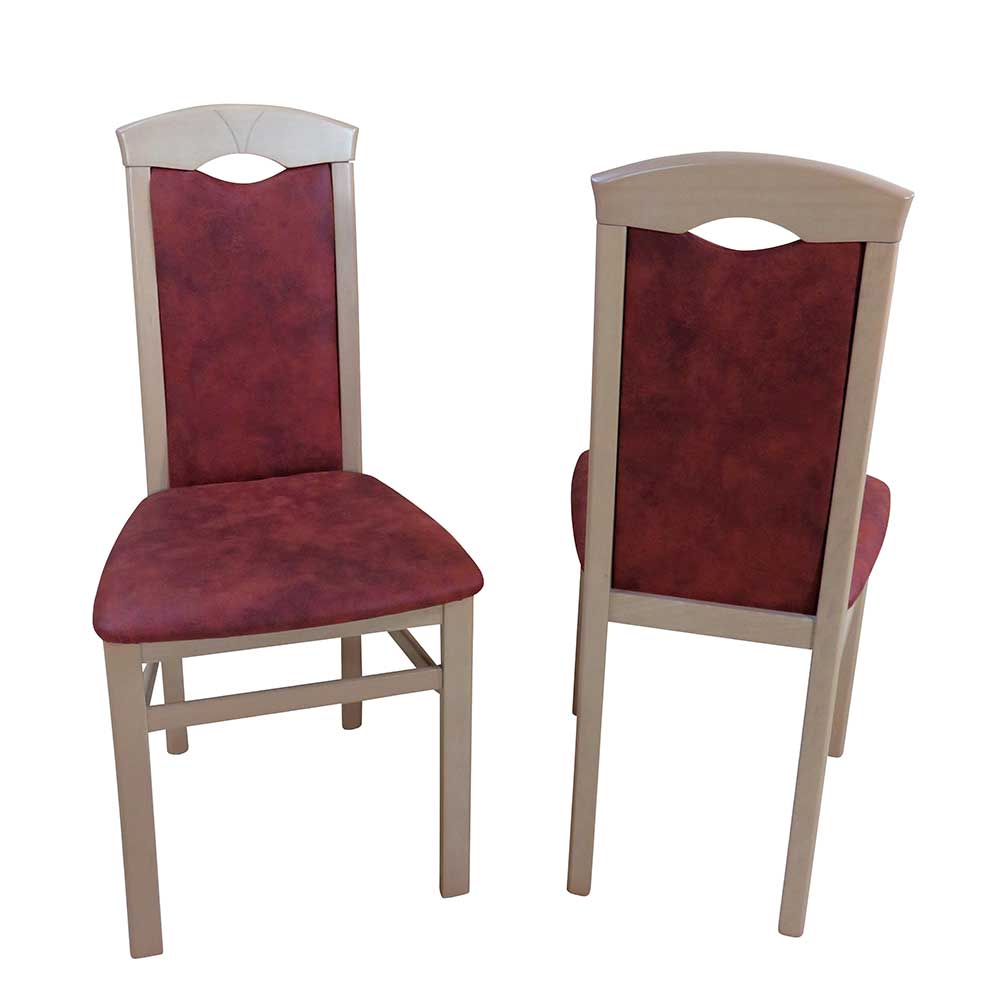 Esszimmerstuhl in Cognac Vintage Yuri & Buchefarben (2er Set)