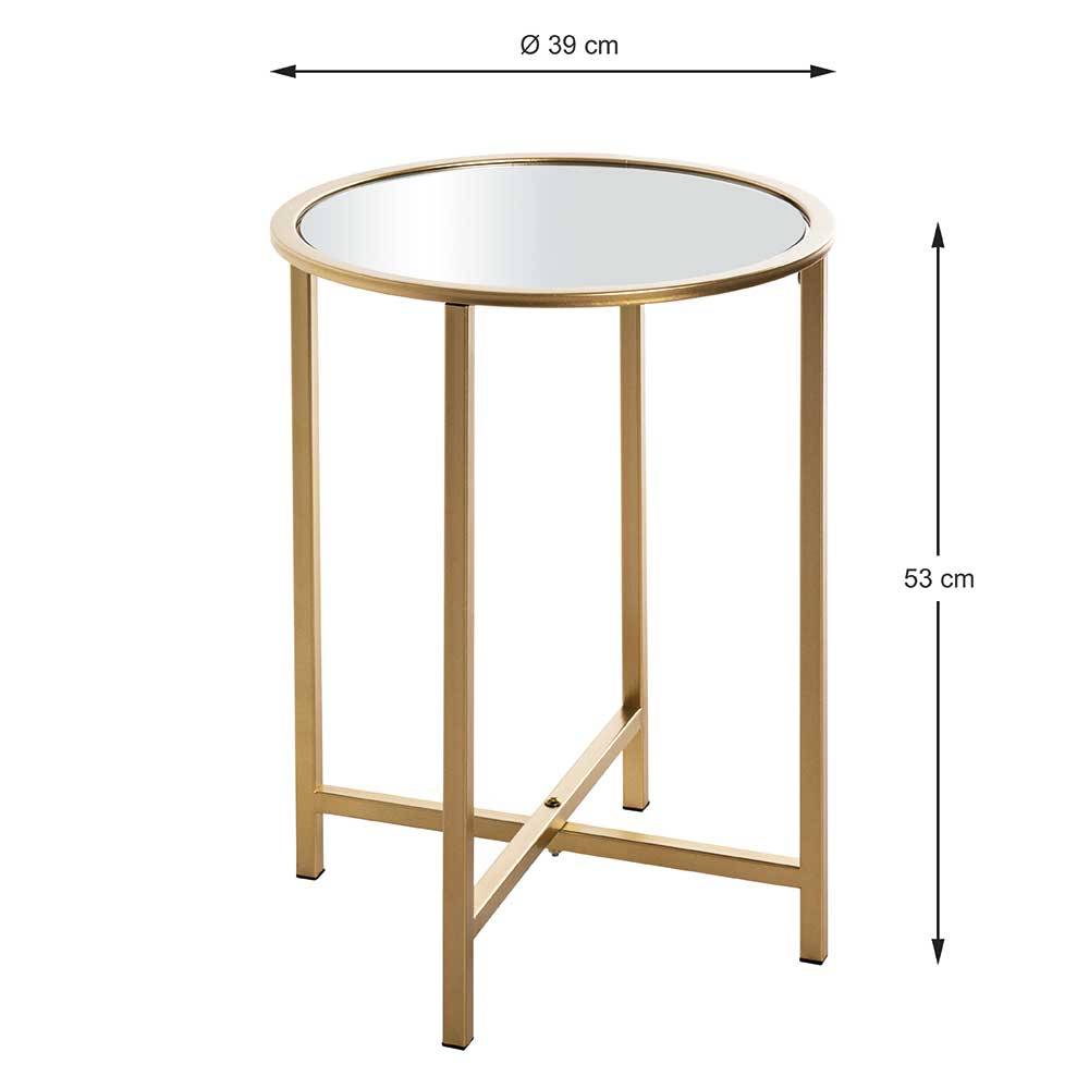 Eleganter Beistelltisch aus Spiegelglas - Lil