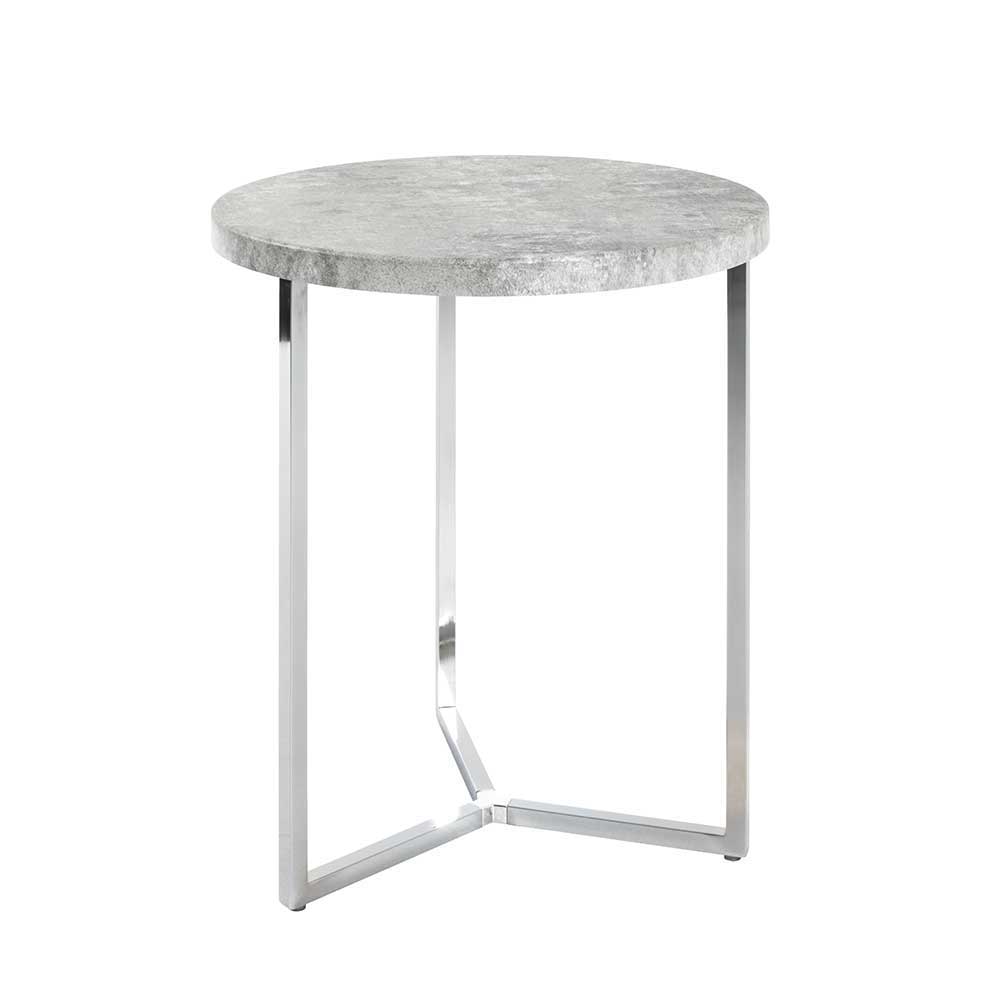 Runder Ablagetisch mit Beton Dekor - Kastroff