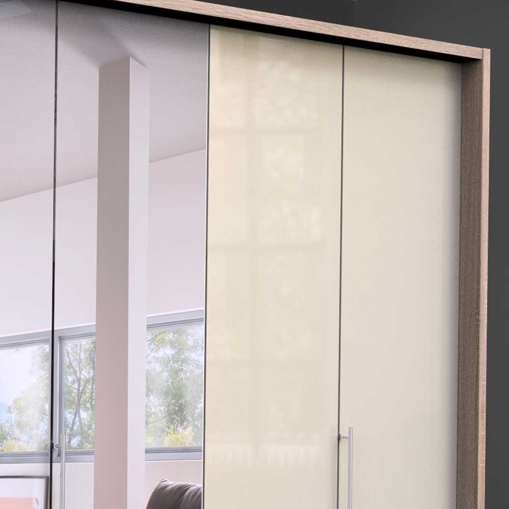 300cm 3-türiger Falttürenschrank mit Spiegel - Rativian