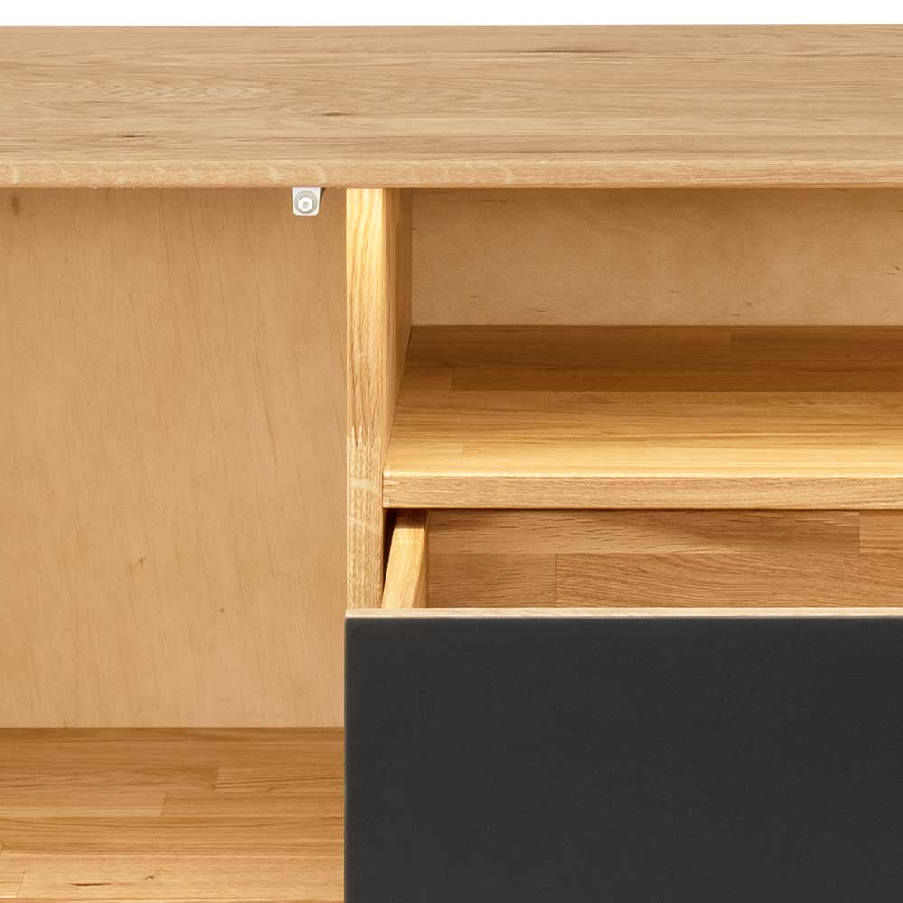 TV Lowboard aus Wildeiche massiv mit LED - Viligrana