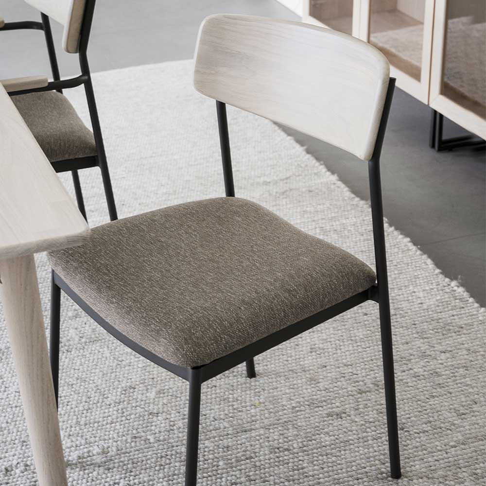 Stühle mit Polstersitz in Beige - Gora (2er Set)