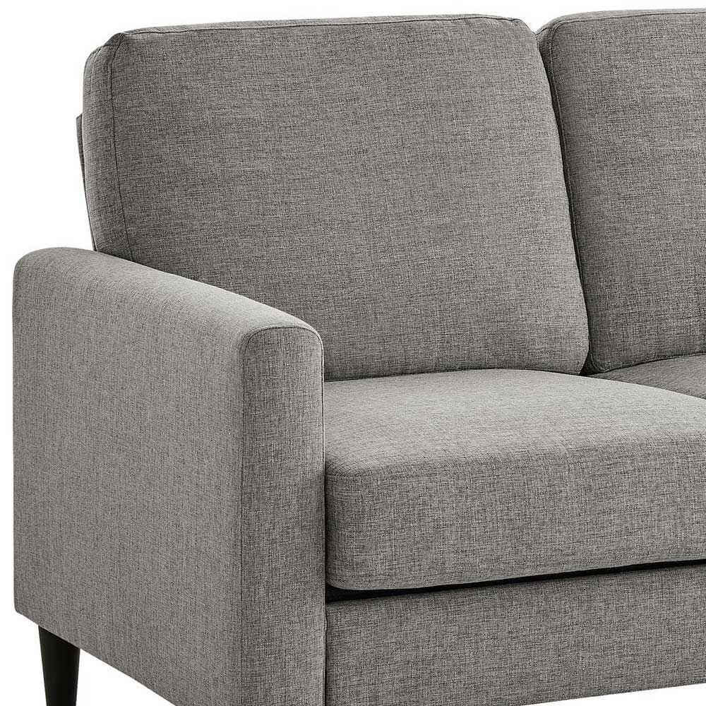 Zweisitzer Sofa in Hellgrau Stoffbezug - Katja