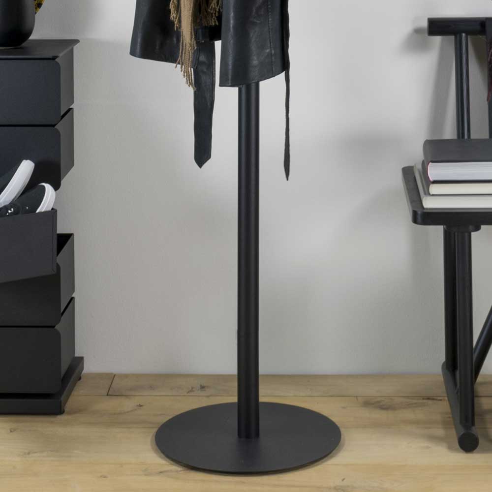 Runde Design Standgarderobe mit 5 Haken - Oladrios