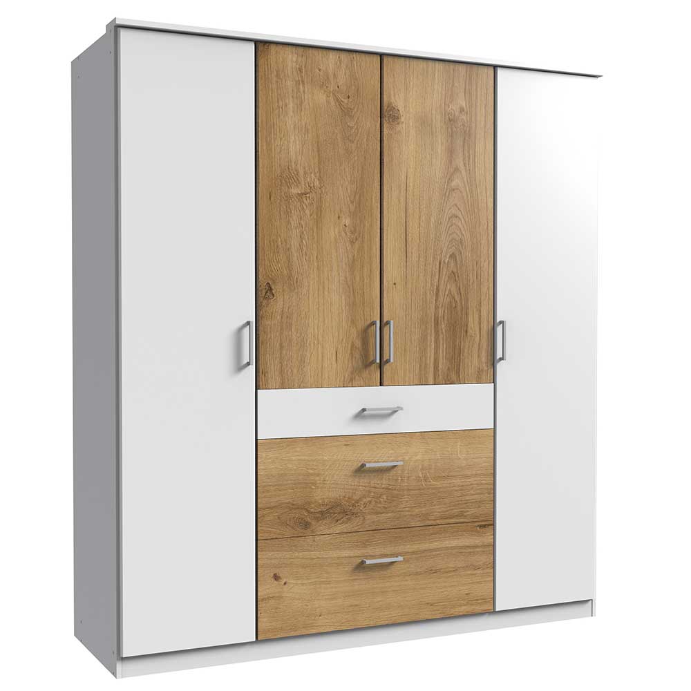 Schlafzimmerschrank 4-türig & drei Schubladen - Calassina