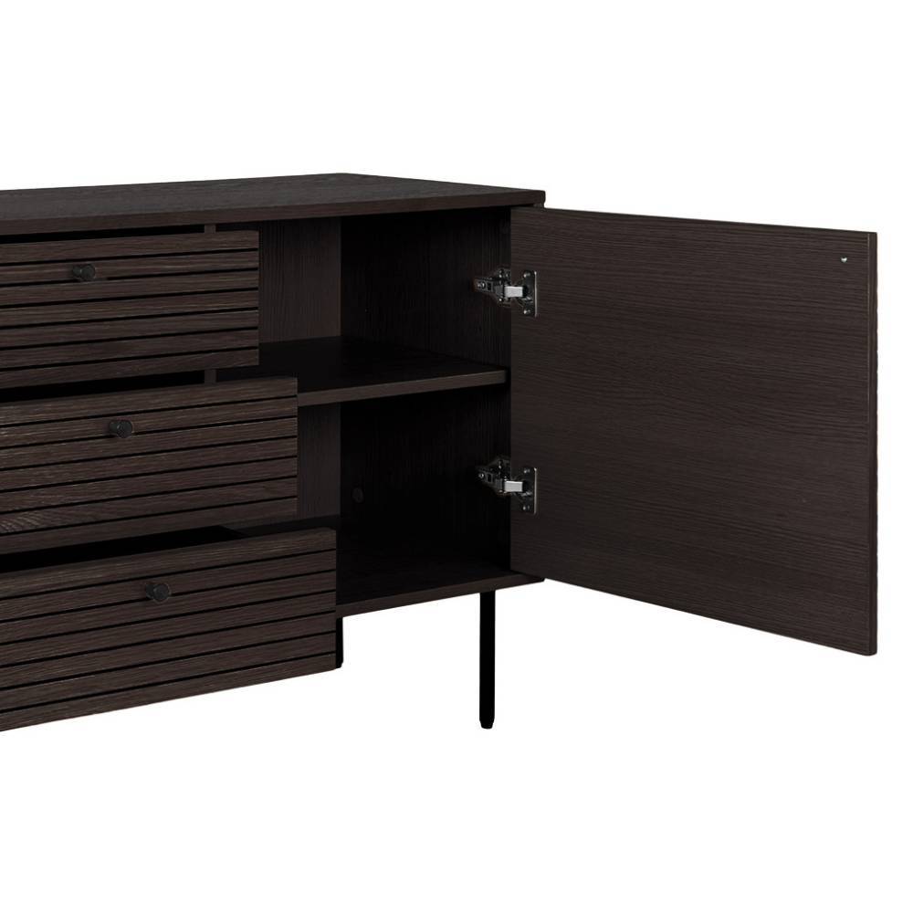 Sideboard mit dunklem Furnier in Braun - Wega