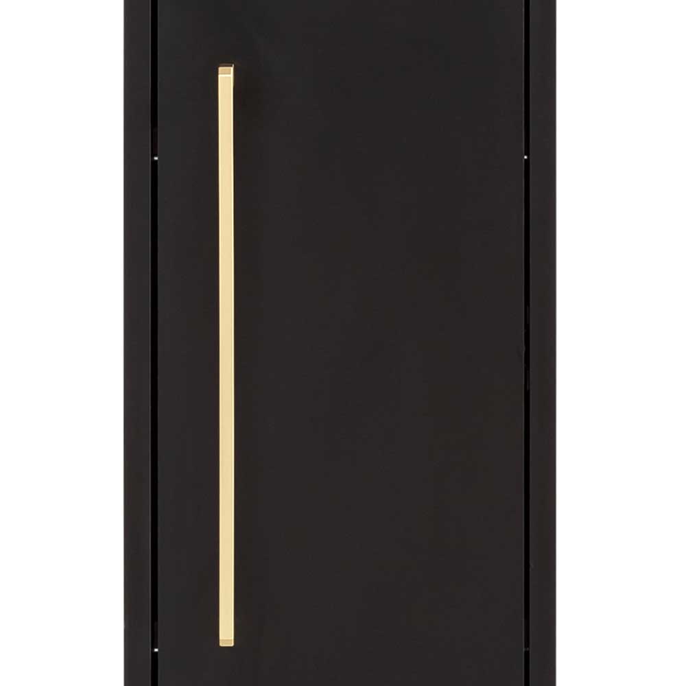 25x155x30 1-türiger Badezimmerschrank in Schwarz - Vulcanisa