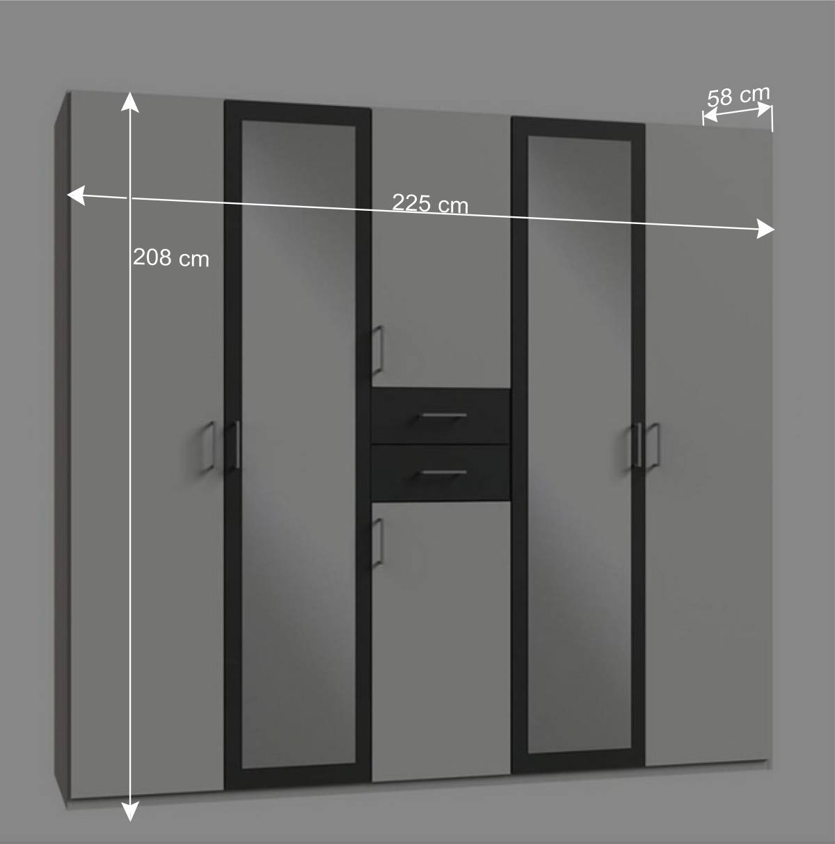 Kleiderschrank mit Spiegel modern - Nikaragva