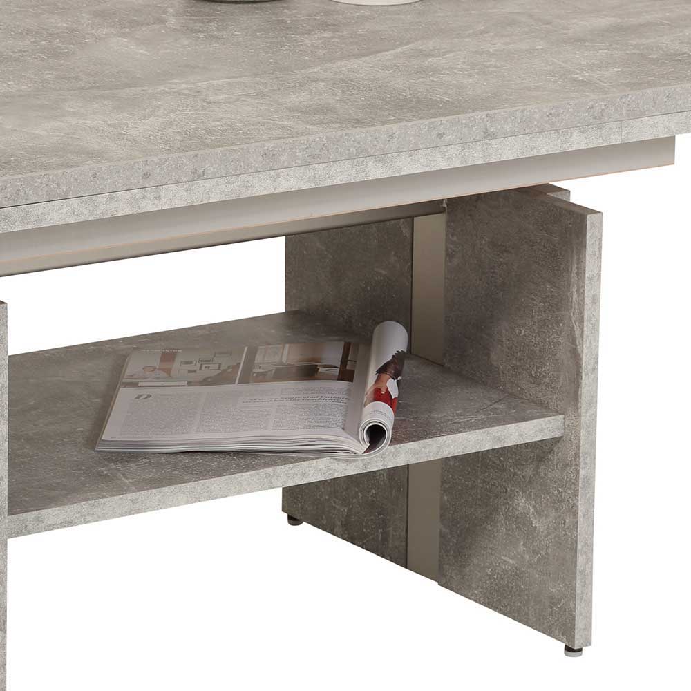 Wohnzimmer Funktionstisch in Beton Grau - Tivegus