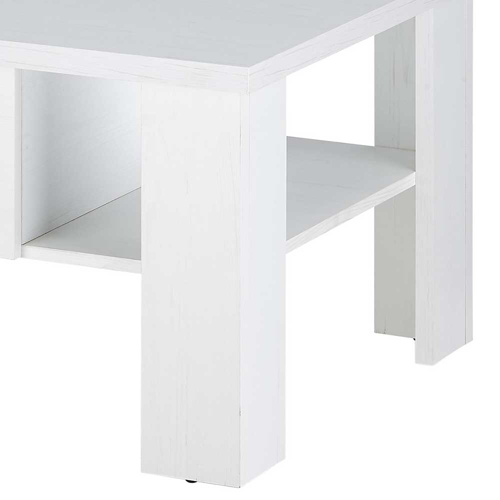 Wohnzimmer Tisch in weißer Holzoptik Pinie - Liancos