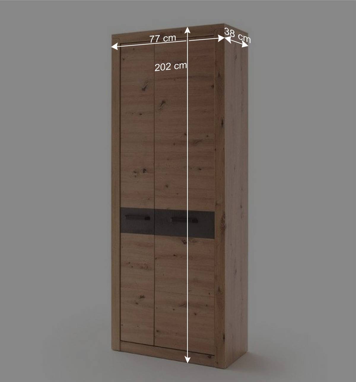 Garderobenschrank in Wildeiche Optik - Carry