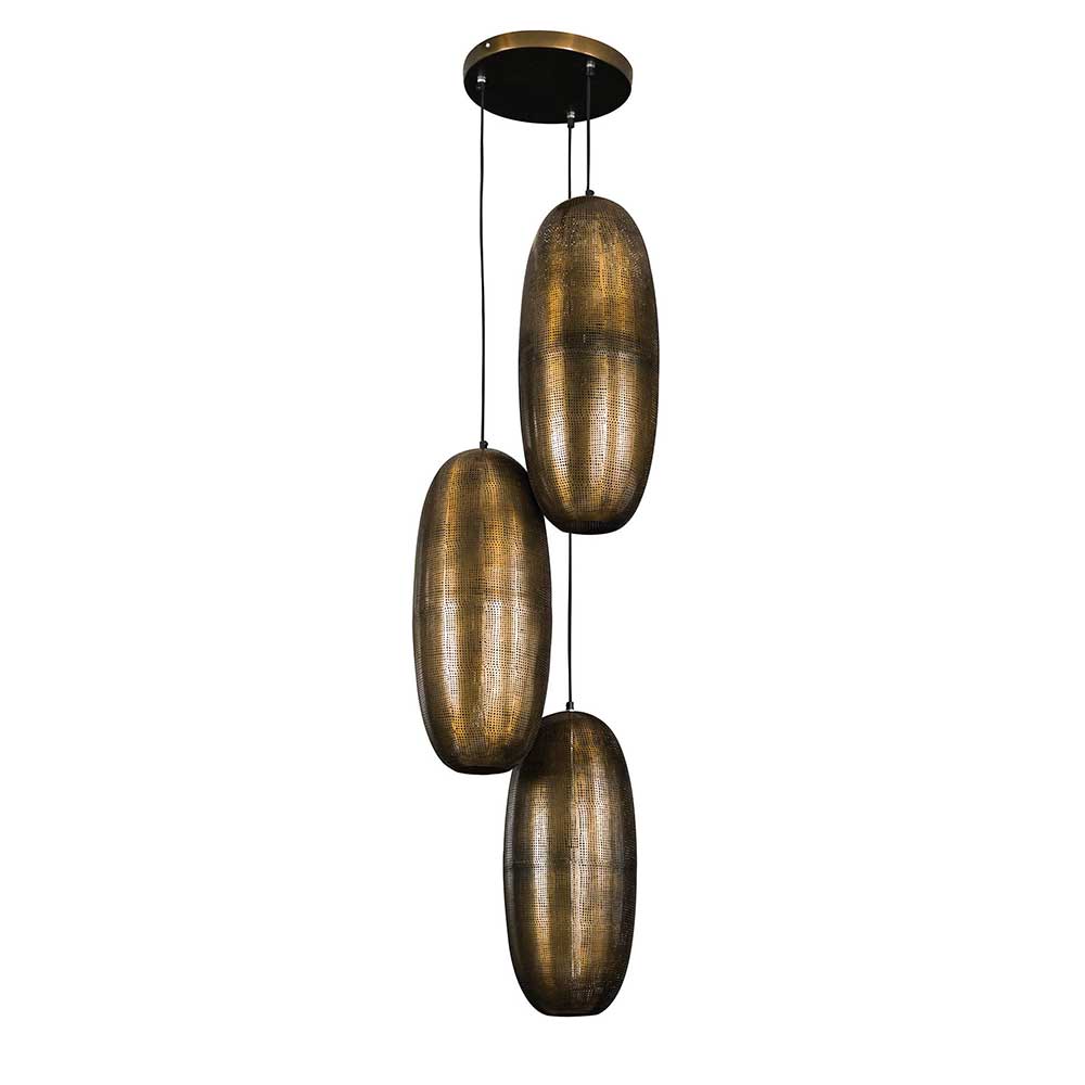 Designer Pendelleuchte in Bronze aus Metall - Cazaja