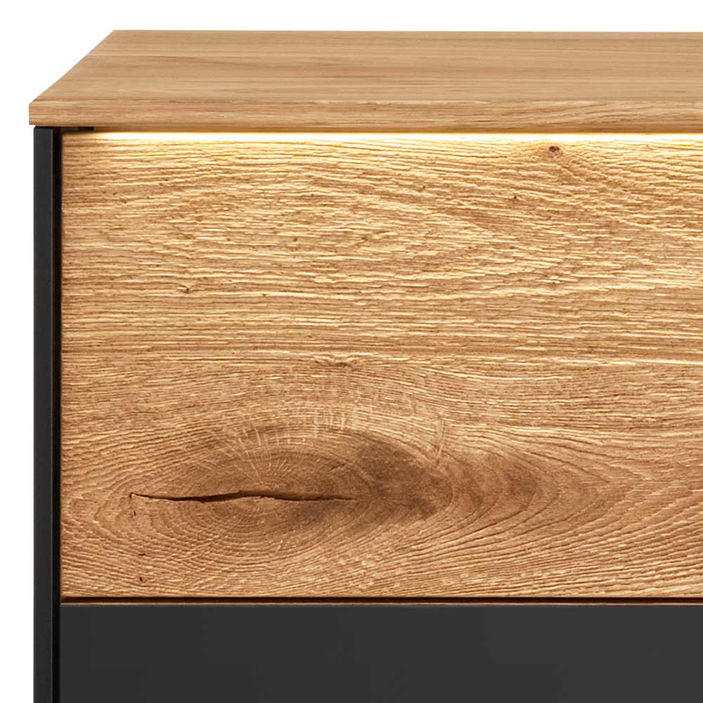 105x84x42 Kommode mit LED in Wildeiche Natur - Viligrana