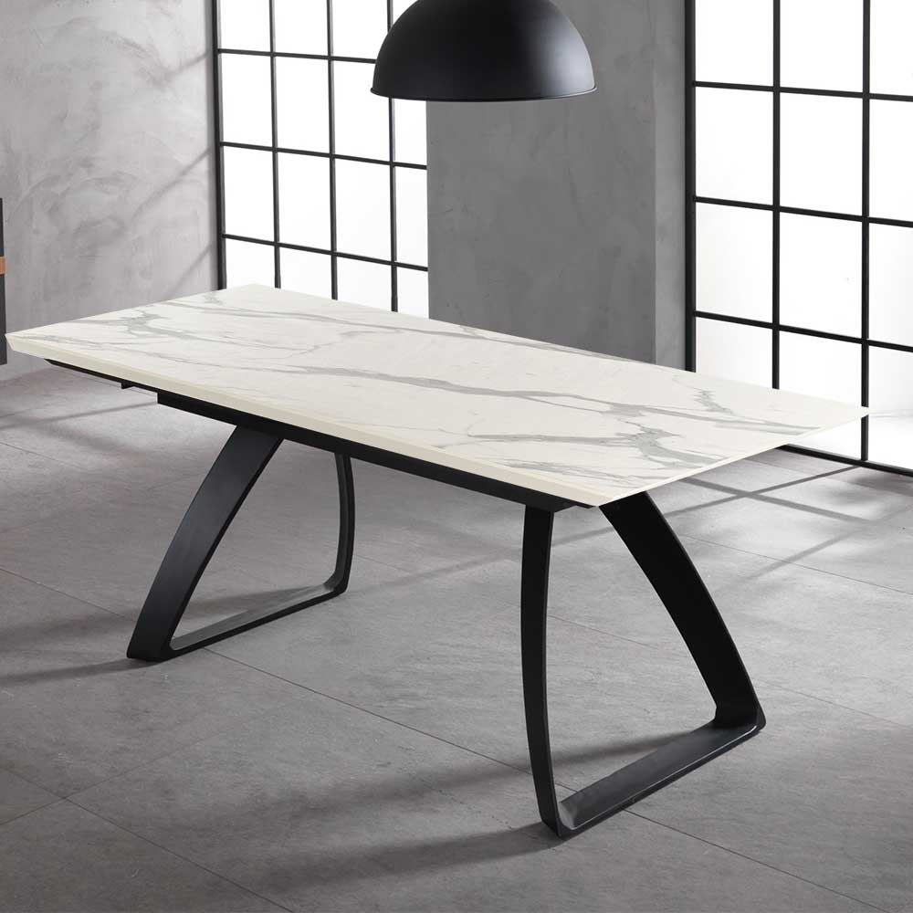 Ausziehbarer Tisch in Marmor Optik - Keoni