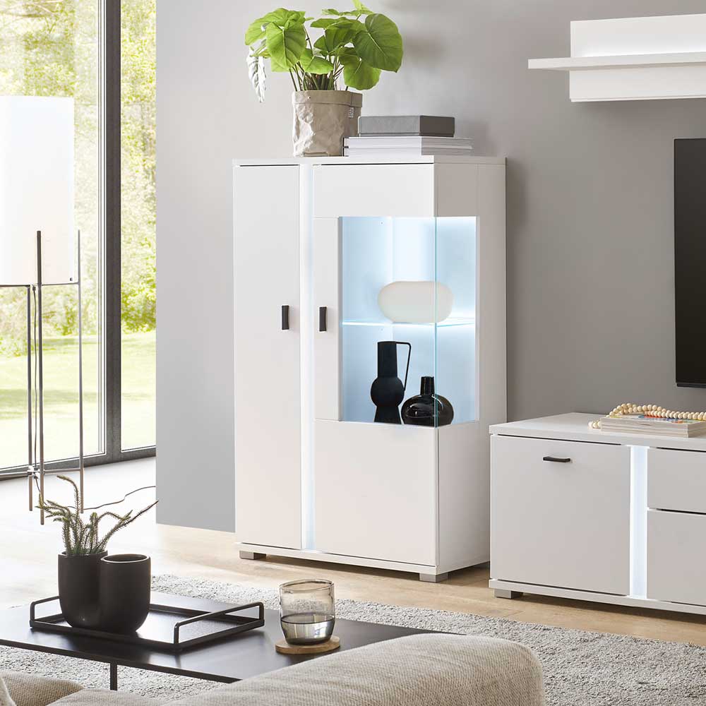 Beleuchteter Vitrinenschrank 125 cm hoch - Tirol