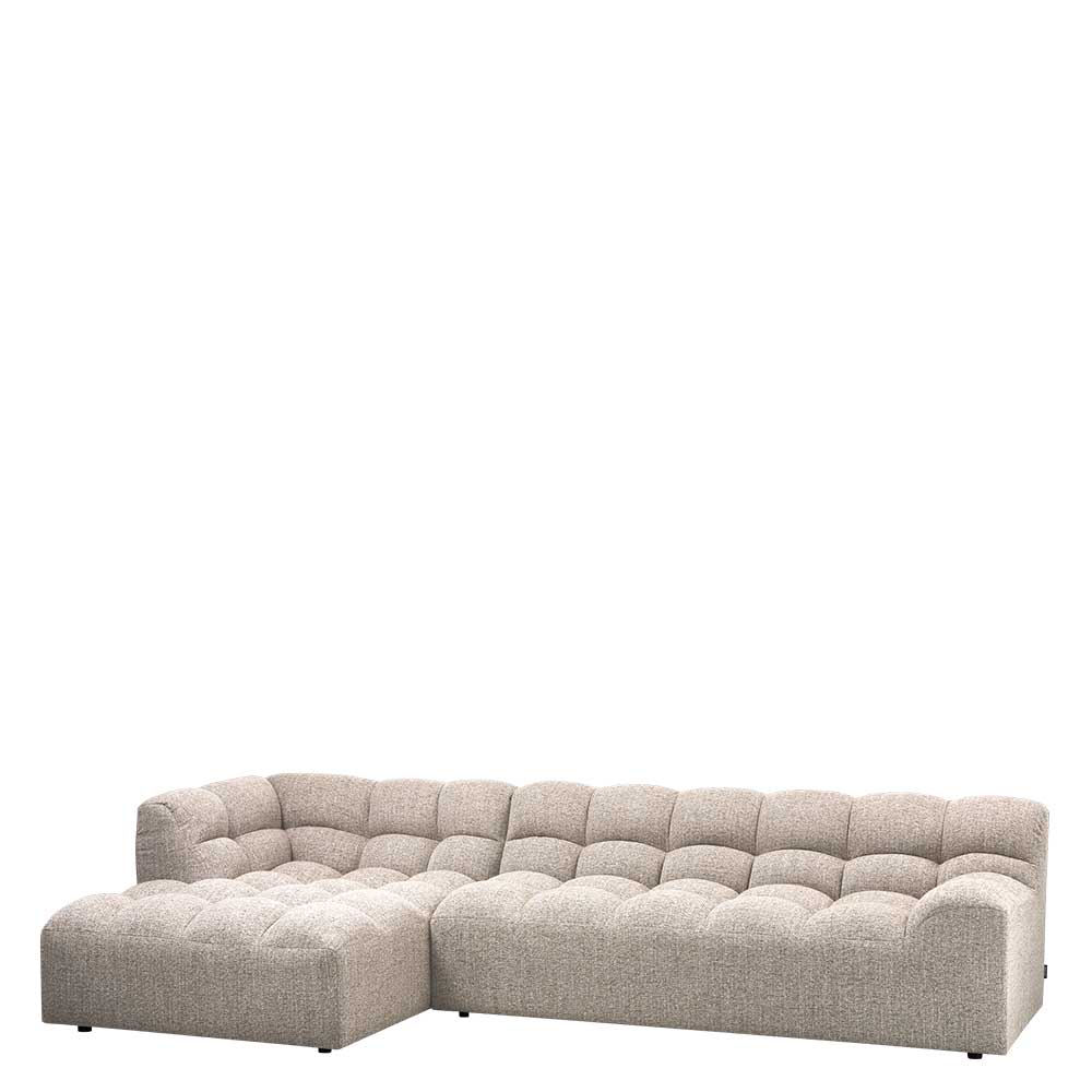 Design Polsterecke in Beigegrau meliert - Biatrore