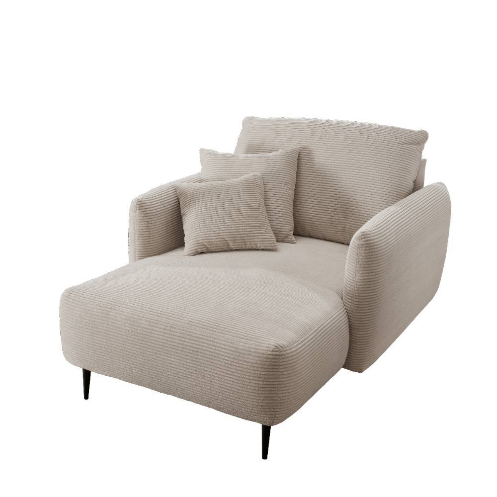 Cord Loungesessel in Beige - Wasilia