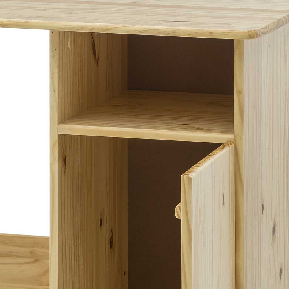 Klassischer Holz Schreibtisch aus Kiefer Massivholz - Gomeria