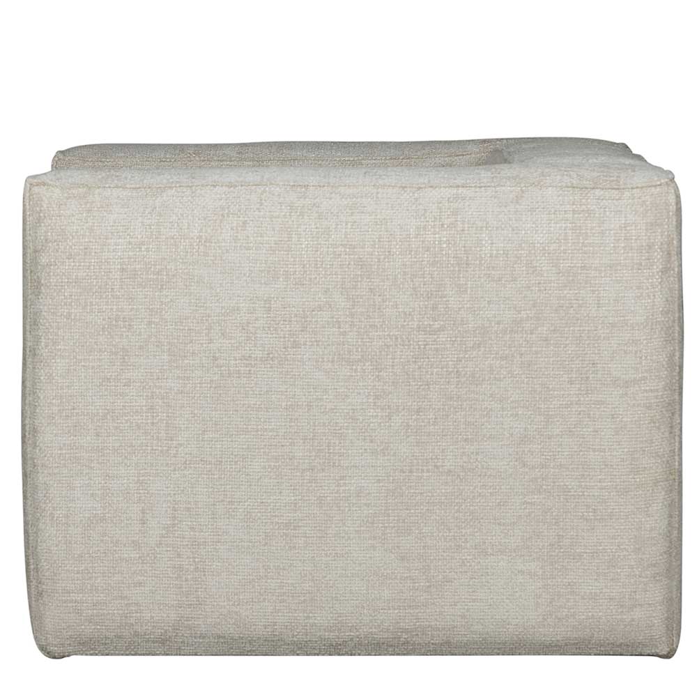 Kantiger Wohnzimmer Sessel in Beige - Uschi