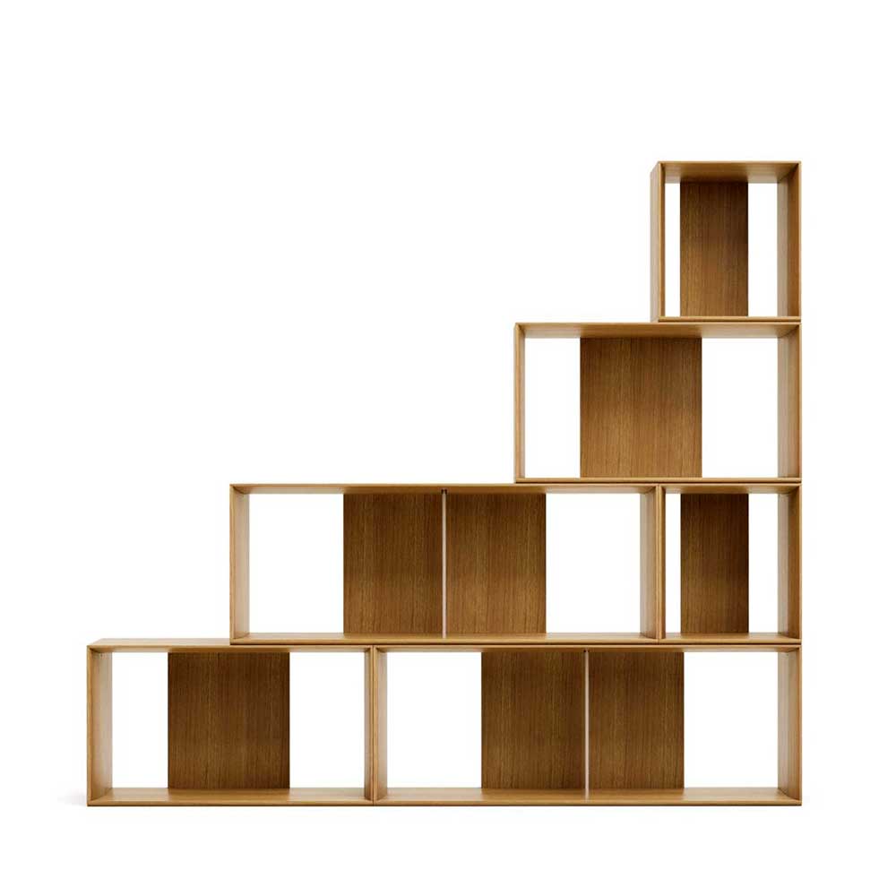 Kombinierbare Regal-Module in Eiche - Hero (sechsteilig)