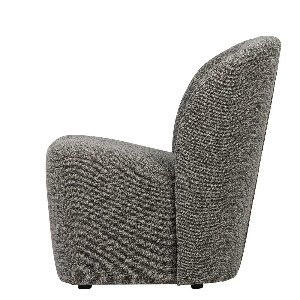 Moderner Designsessel in Grau Webstoff - Niko