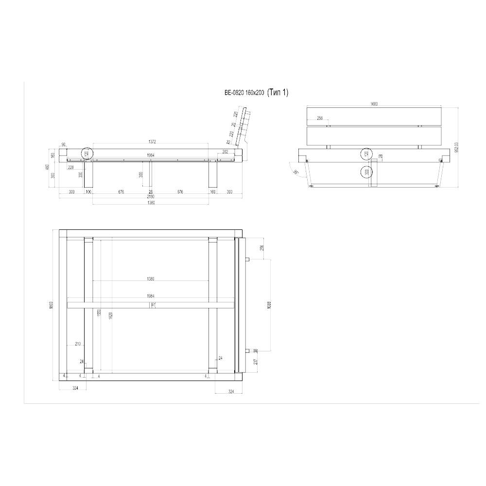 Bett mit Kufengestell aus Holz - Kalastania