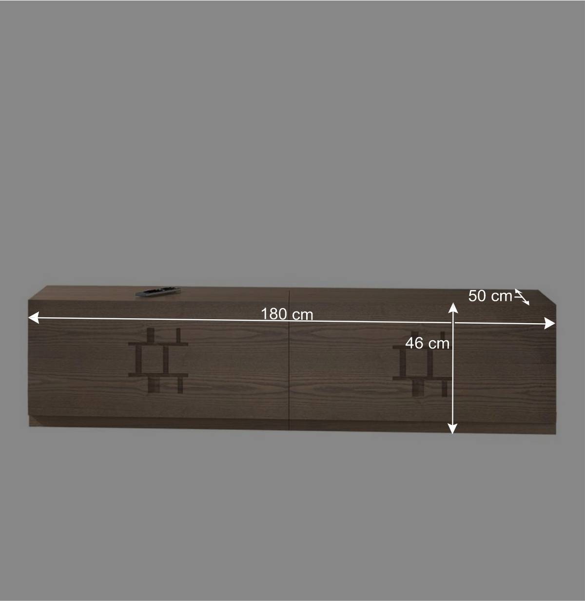 TV Element in Esche Dunkel - Lacruzira (2er Set)