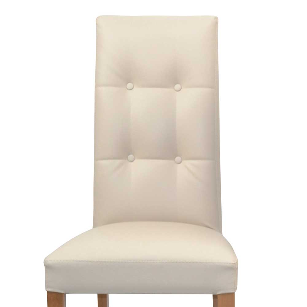 Kunstleder Polsterstühle in Beige - Boners (2er Set)
