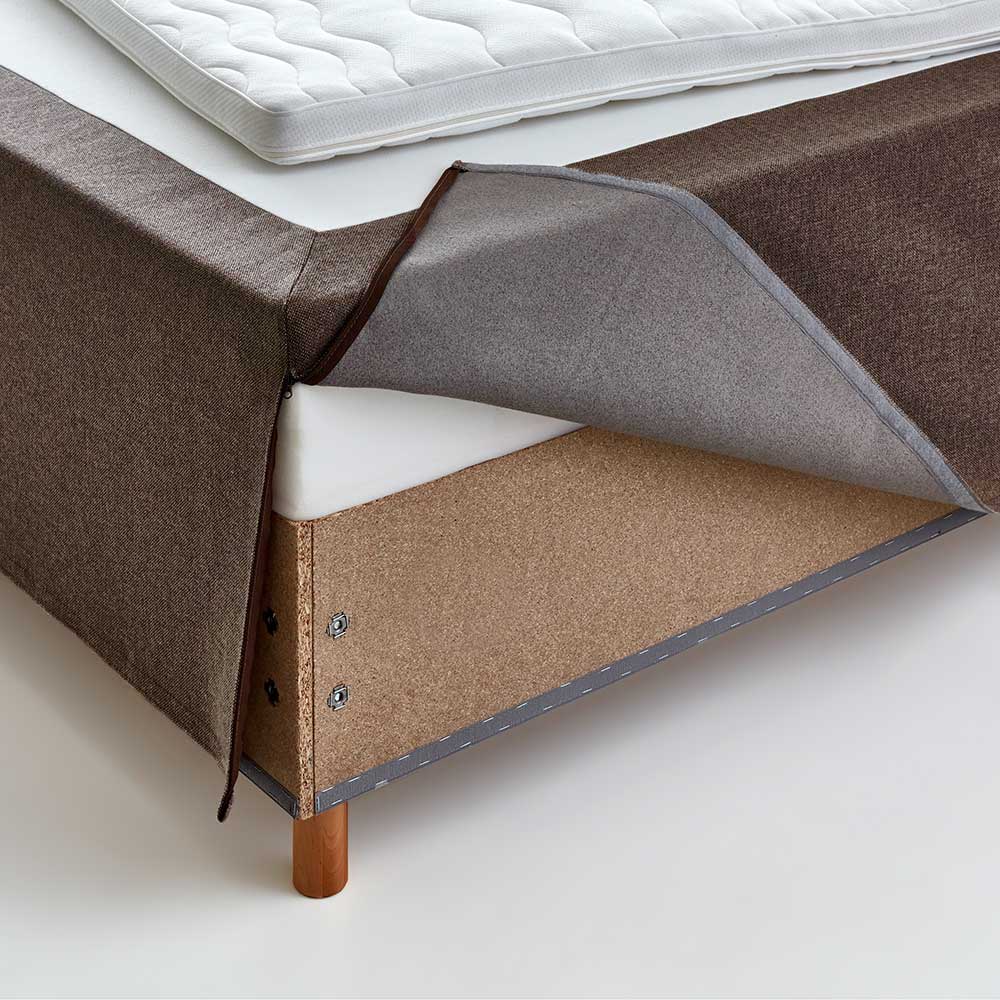 Komplettes Bett in Braun H3 - Standos
