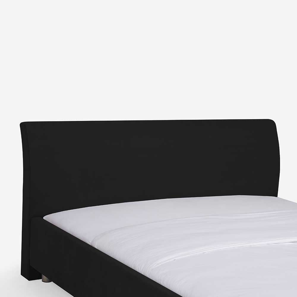 Schönes Stoffbett Fidelphia in Schwarz