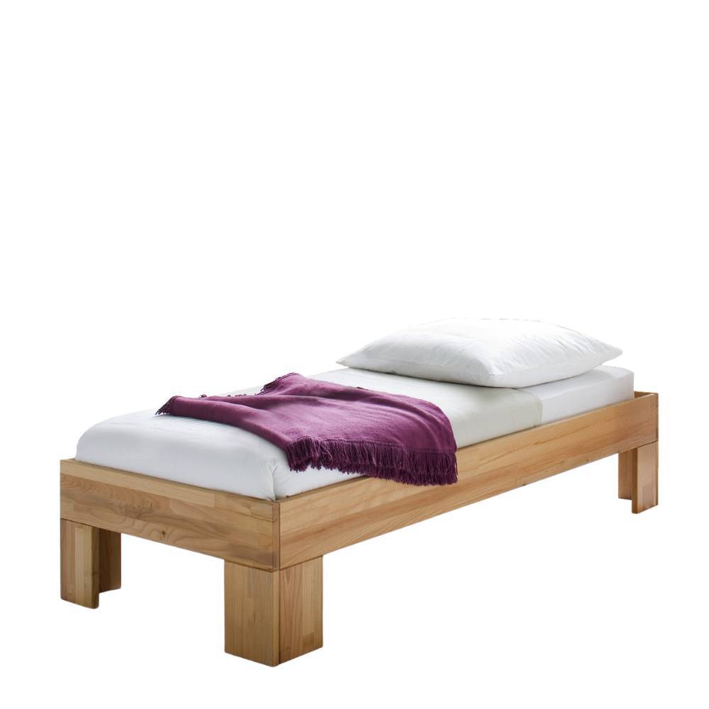 Einzelbett aus Kernbuche Massivholz - Lianzo