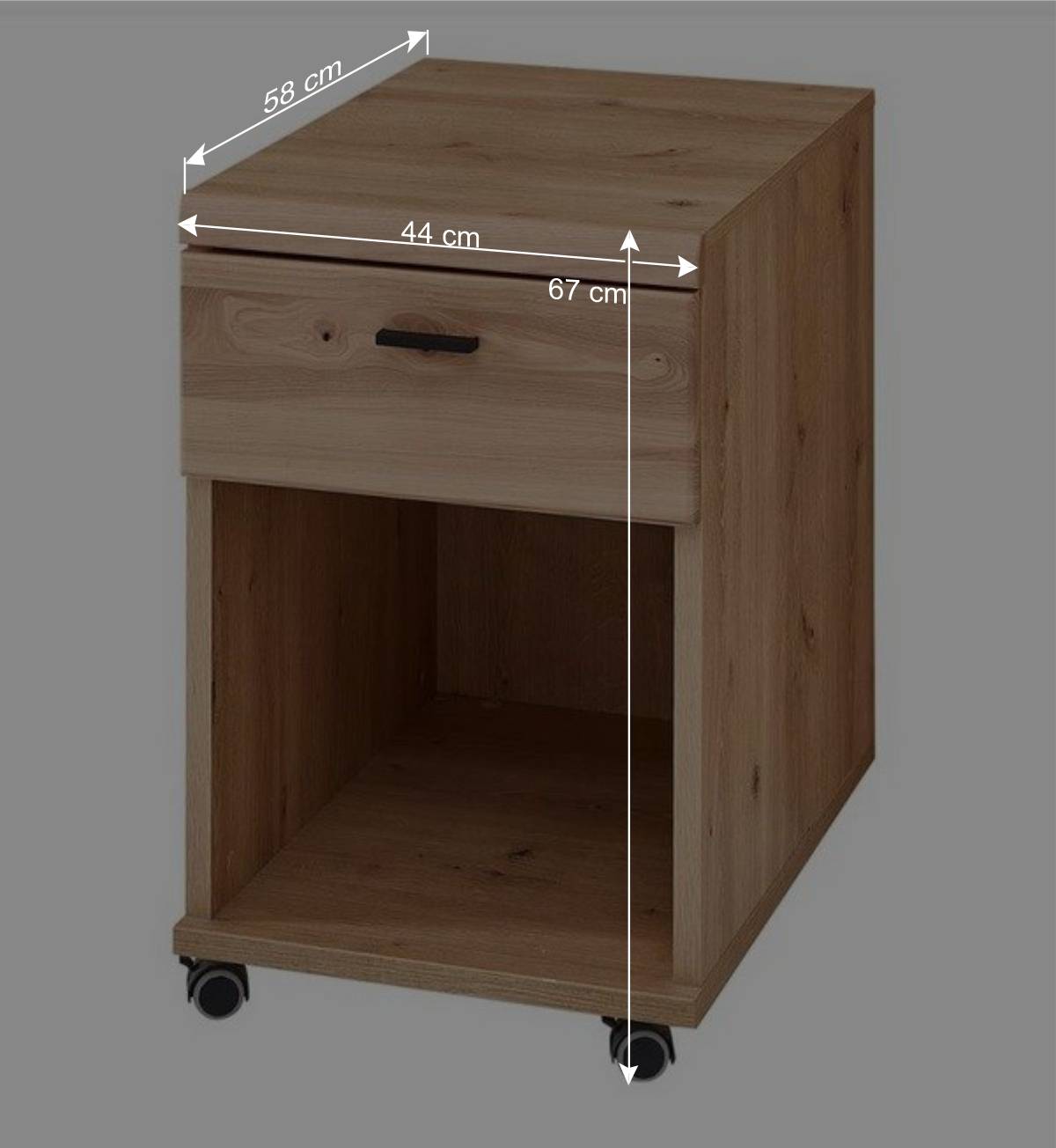 Office Rollcontainer mit Schublade & Fach - Emly