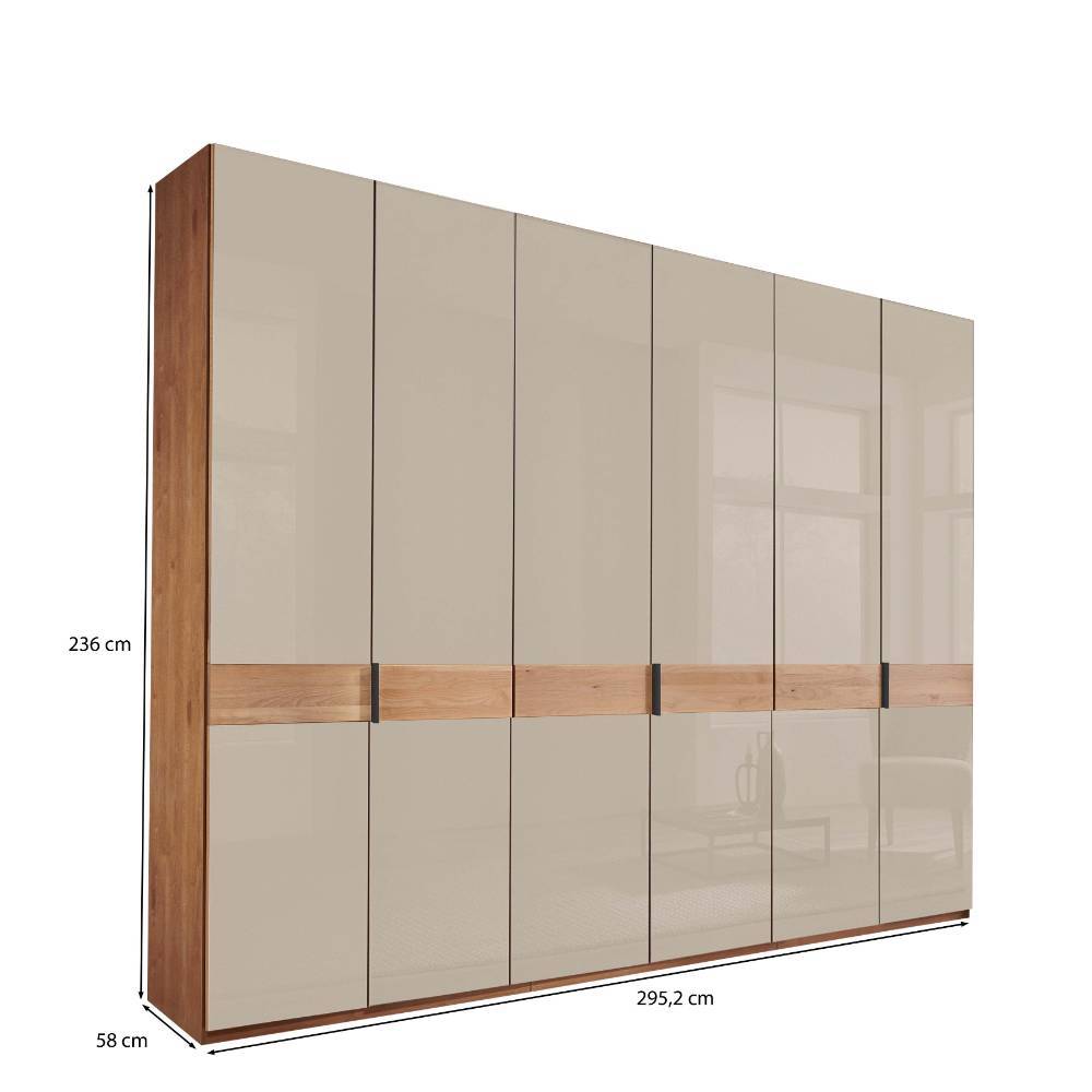 6-türiger Schlafzimmer-Kleiderschrank modern - Angelina
