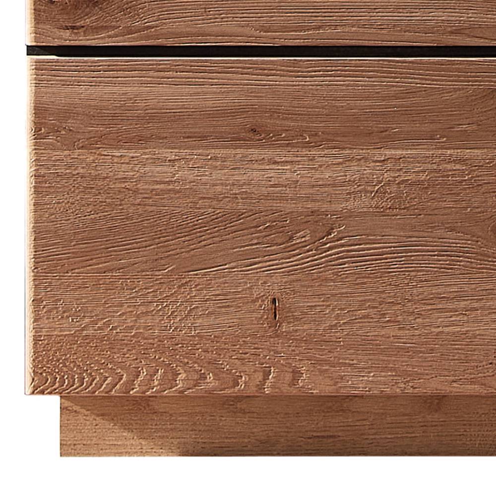 Wildeiche Bianco Holzmaserung auf der Front des TV Boards – Dritos