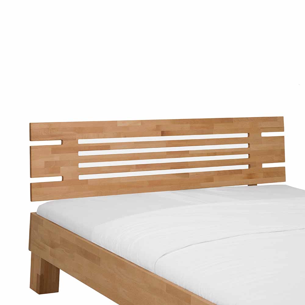 Modernes Buche Holzbett Pinatory mit Kopfteil