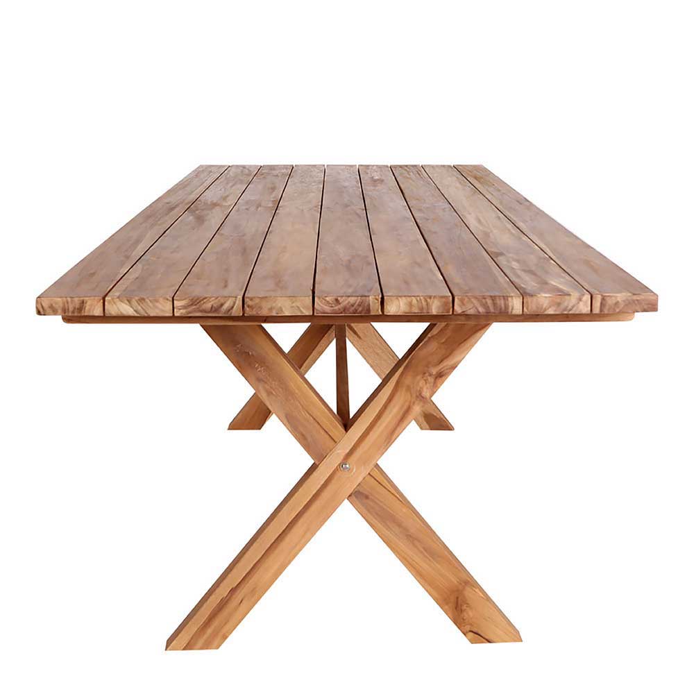 Massiver Gartentisch aus Teak Recyclingholz - Mailandro