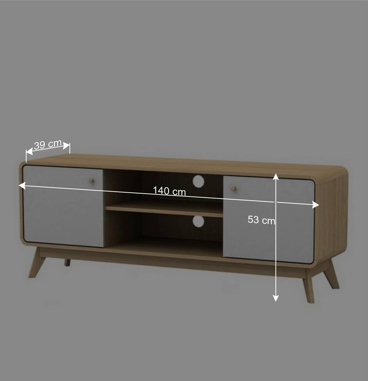 140x53x39 TV Board im Skandinavischen Stil - Jendren