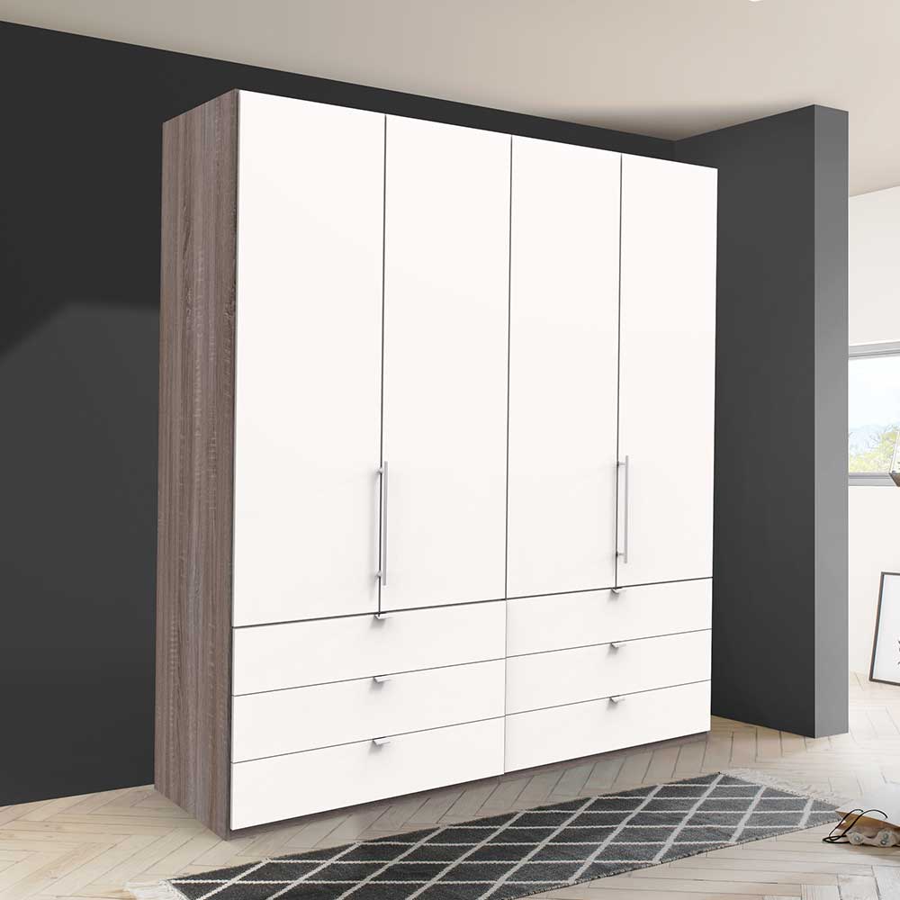 200 cm Kombi Kleiderschrank mit 58 cm Tiefe - Tivierto