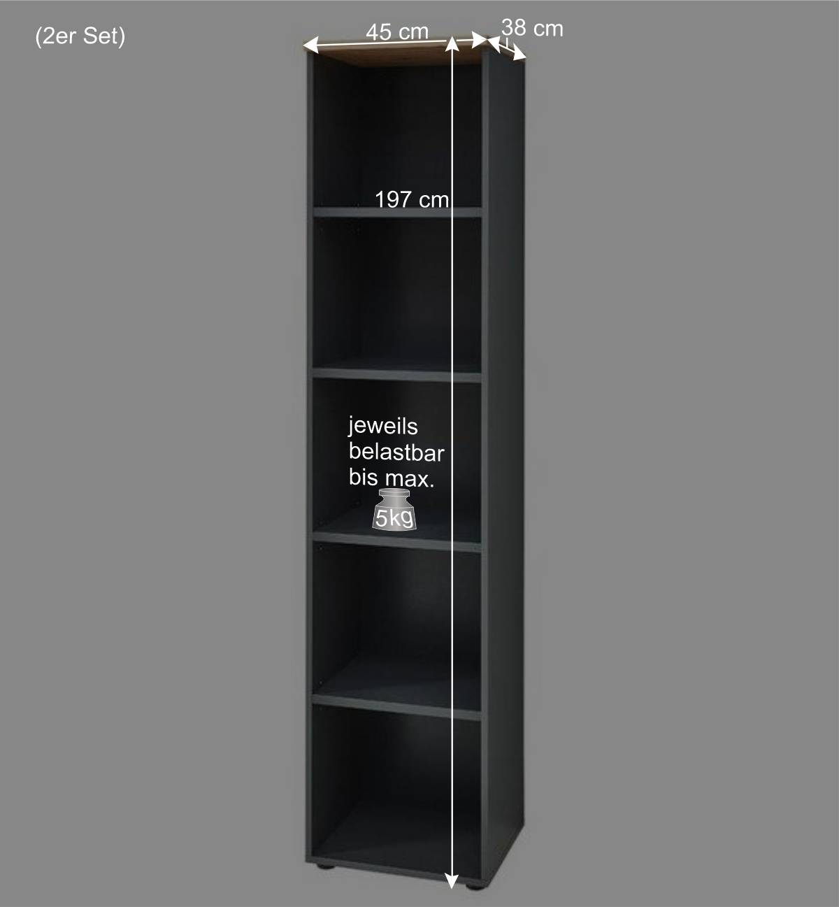 Office Regale Set - Kuetra (dreiteilig)