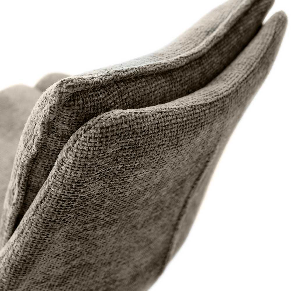 Drehbarer Polsterstuhl in Taupe - Aroran (2er Set)