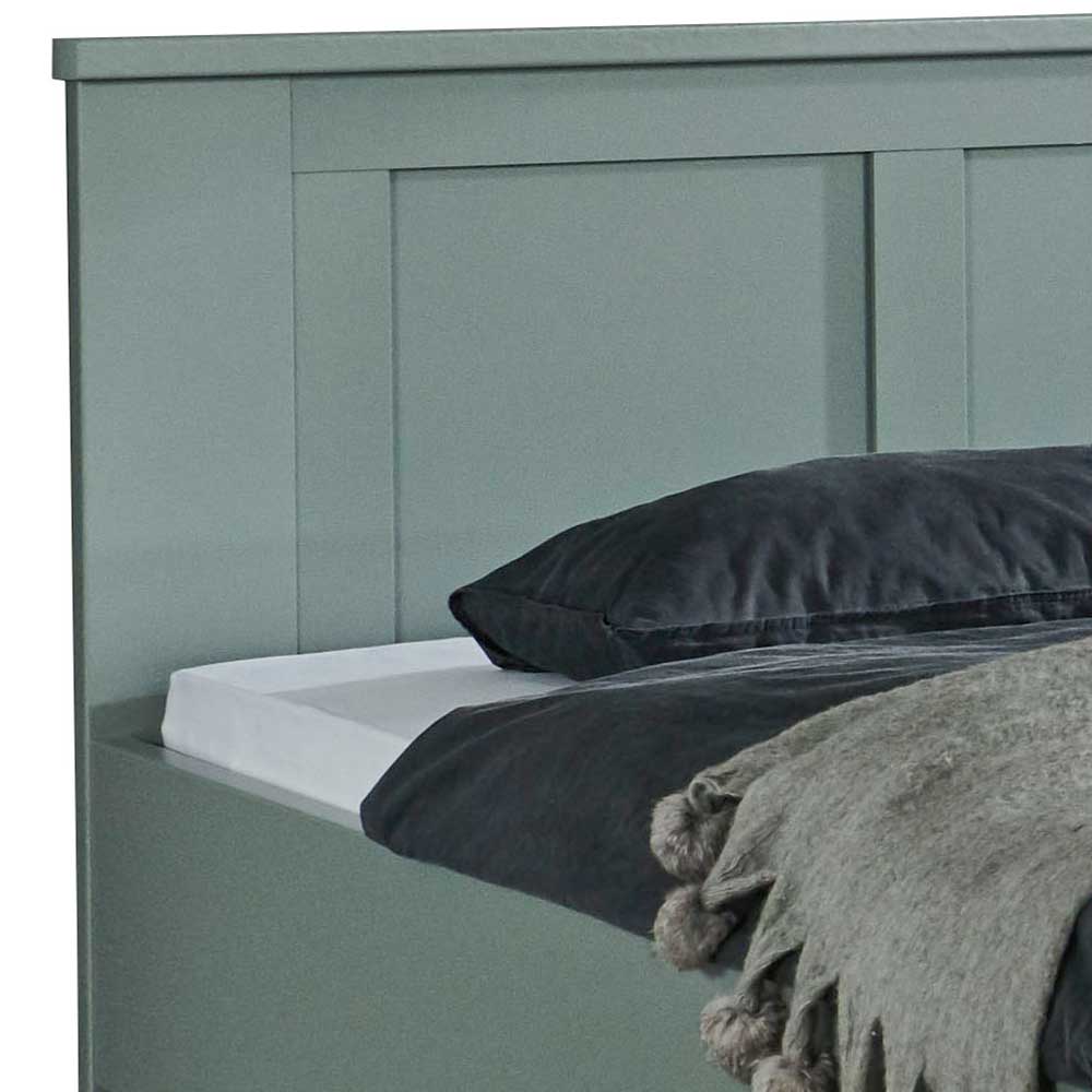 180 cm Bett in Graugrün - vier Längen - Rajavo