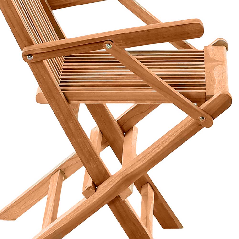 Klappbarer Garten Holzstuhl mit Armlehnen - Klahuma (2er Set)