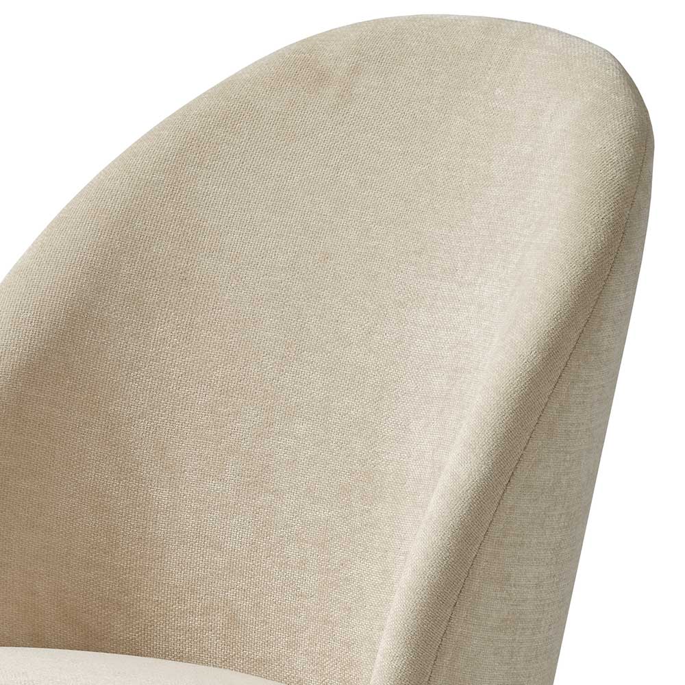Küchenstuhl in Beige Chenille - Nora (2er Set)