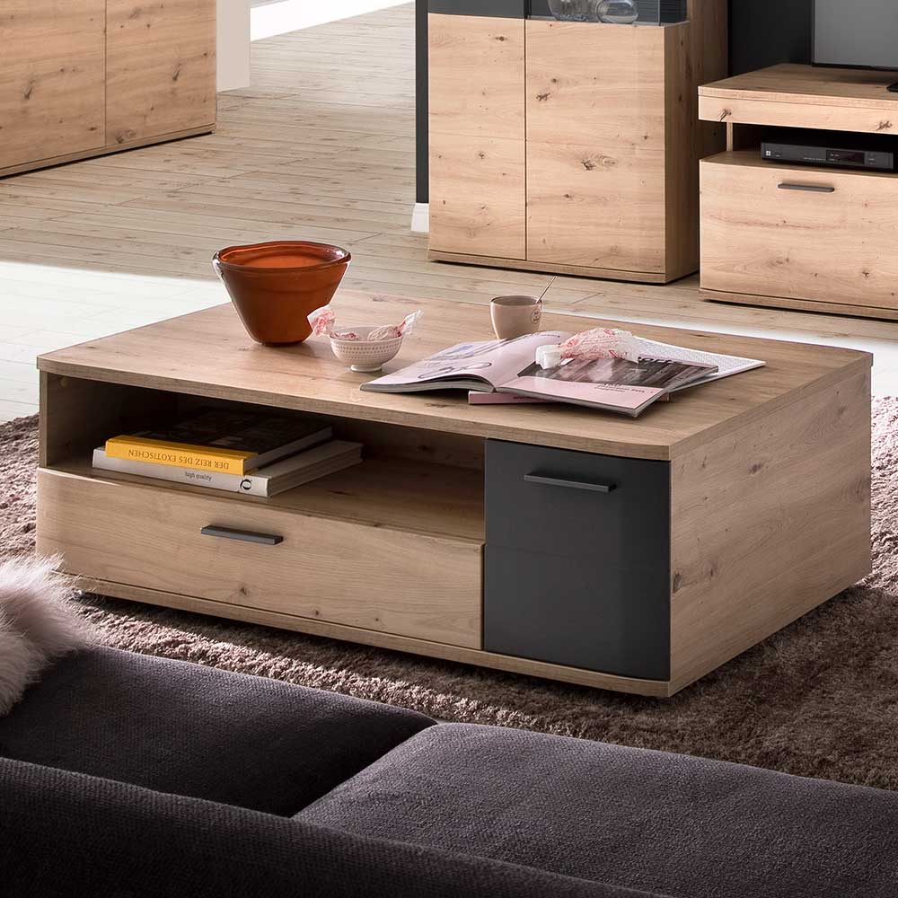 115x70 Stauraum Sofatisch auf Rollen - Vecenda