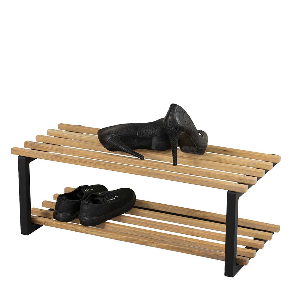 Industry Schuhregal in Schwarz & Natur - Zoccos